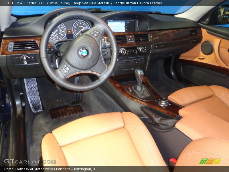 Deep Sea Blue Metallic / Saddle Brown Dakota Leather 2011 BMW 3 Series 335i xDrive Coupe