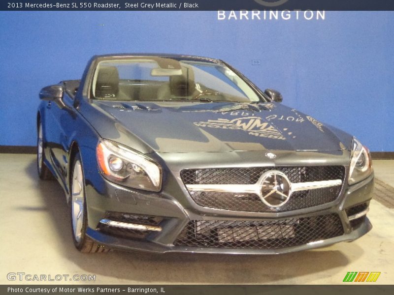 Steel Grey Metallic / Black 2013 Mercedes-Benz SL 550 Roadster