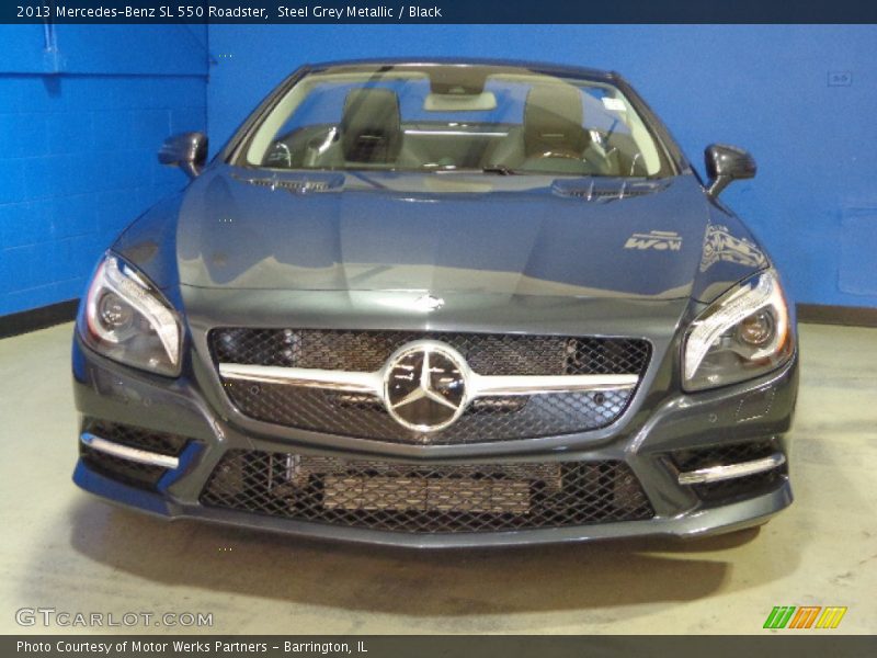 Steel Grey Metallic / Black 2013 Mercedes-Benz SL 550 Roadster