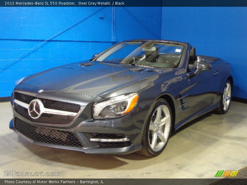 Steel Grey Metallic / Black 2013 Mercedes-Benz SL 550 Roadster