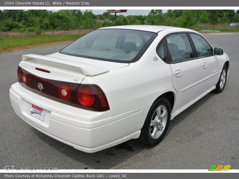 White / Medium Gray 2004 Chevrolet Impala LS