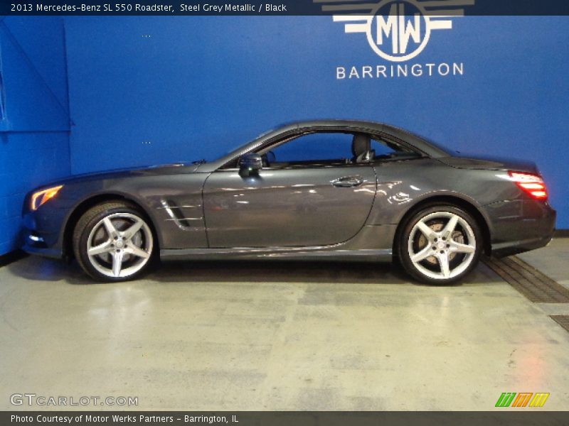 Steel Grey Metallic / Black 2013 Mercedes-Benz SL 550 Roadster