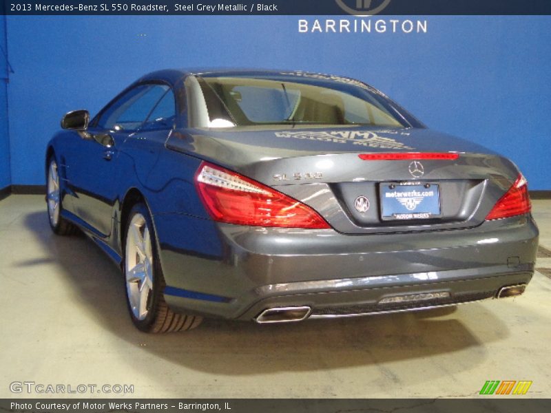Steel Grey Metallic / Black 2013 Mercedes-Benz SL 550 Roadster