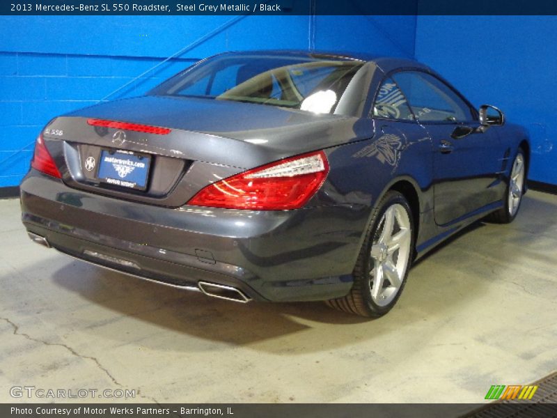 Steel Grey Metallic / Black 2013 Mercedes-Benz SL 550 Roadster
