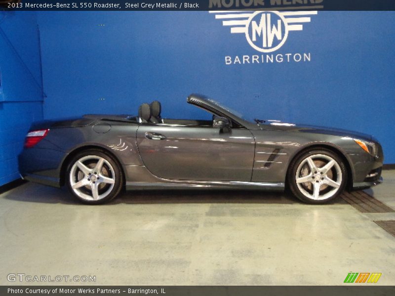 Steel Grey Metallic / Black 2013 Mercedes-Benz SL 550 Roadster