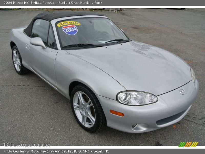 Sunlight Silver Metallic / Black 2004 Mazda MX-5 Miata Roadster