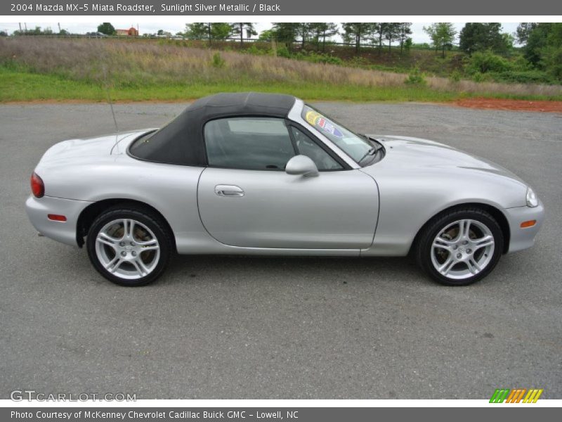 Sunlight Silver Metallic / Black 2004 Mazda MX-5 Miata Roadster