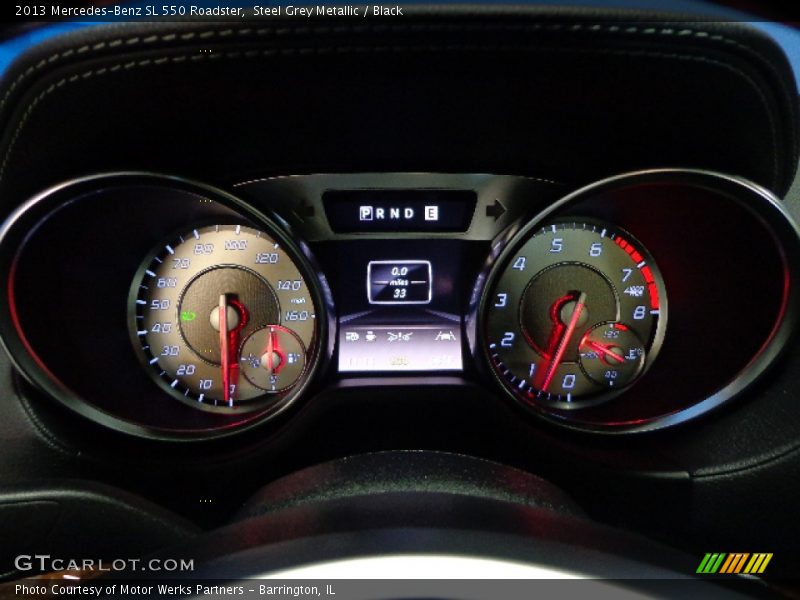 Steel Grey Metallic / Black 2013 Mercedes-Benz SL 550 Roadster