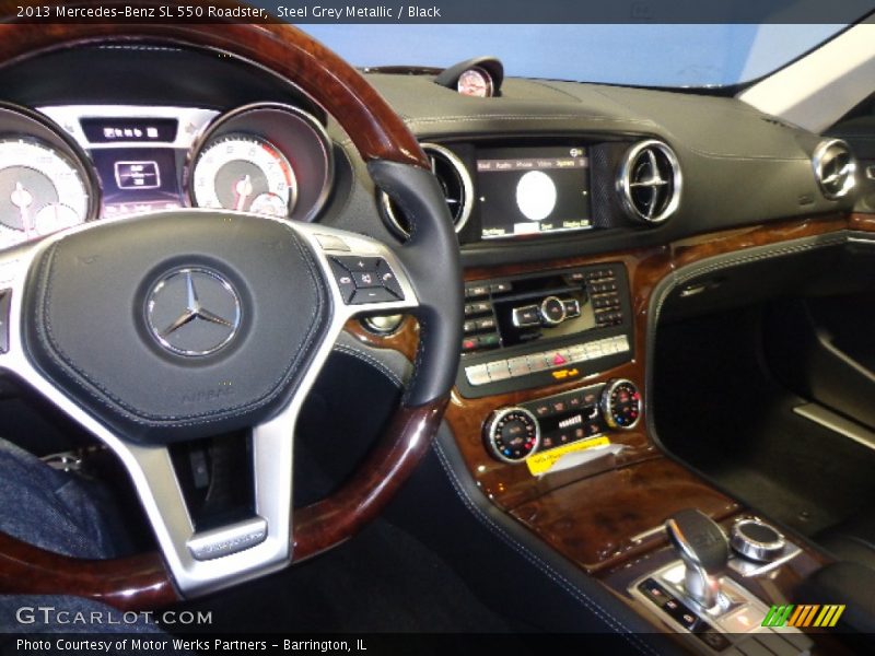 Steel Grey Metallic / Black 2013 Mercedes-Benz SL 550 Roadster