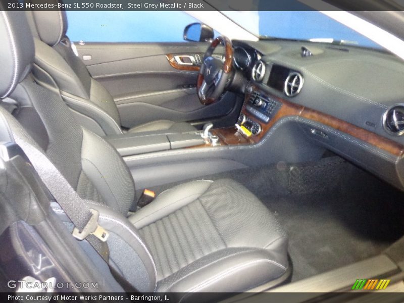 Steel Grey Metallic / Black 2013 Mercedes-Benz SL 550 Roadster