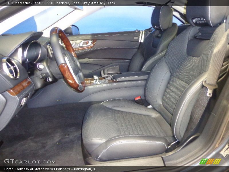 Steel Grey Metallic / Black 2013 Mercedes-Benz SL 550 Roadster