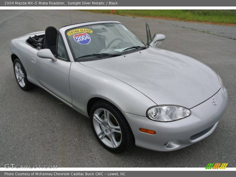 Sunlight Silver Metallic / Black 2004 Mazda MX-5 Miata Roadster