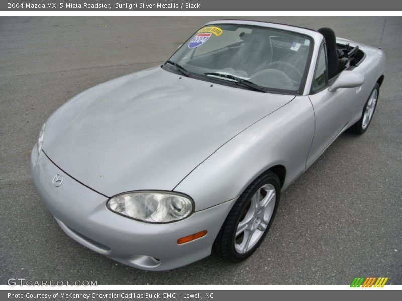 Sunlight Silver Metallic / Black 2004 Mazda MX-5 Miata Roadster