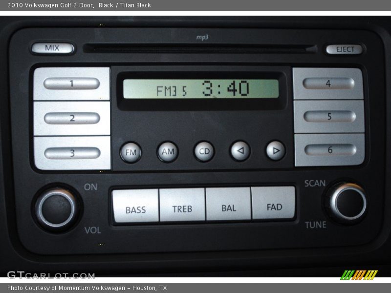 Black / Titan Black 2010 Volkswagen Golf 2 Door