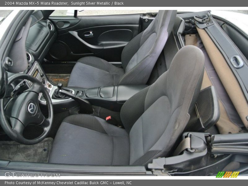 Sunlight Silver Metallic / Black 2004 Mazda MX-5 Miata Roadster