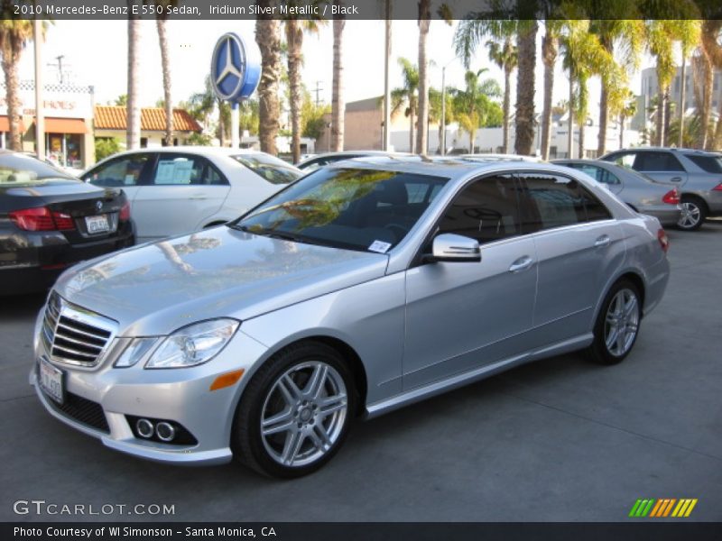 Iridium Silver Metallic / Black 2010 Mercedes-Benz E 550 Sedan