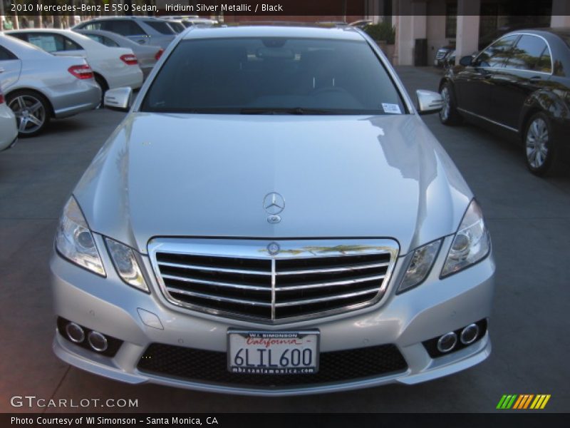 Iridium Silver Metallic / Black 2010 Mercedes-Benz E 550 Sedan