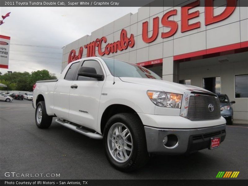 Super White / Graphite Gray 2011 Toyota Tundra Double Cab