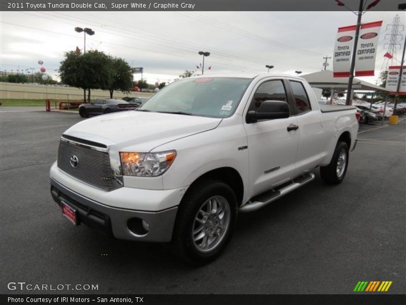 Super White / Graphite Gray 2011 Toyota Tundra Double Cab