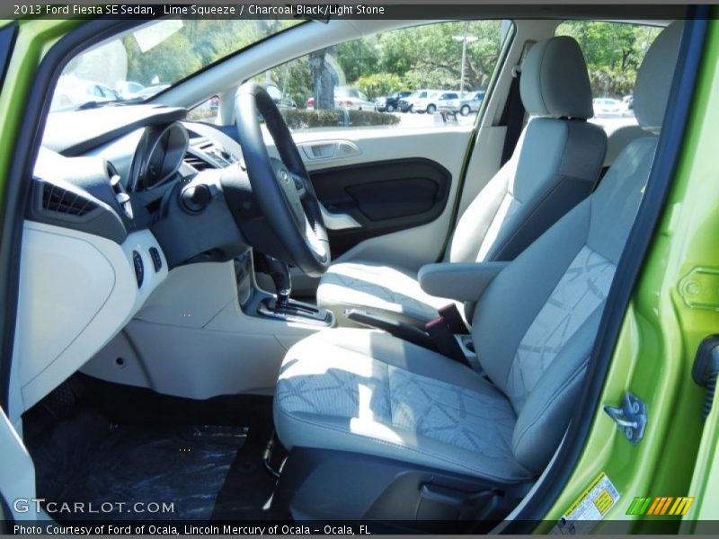 Lime Squeeze / Charcoal Black/Light Stone 2013 Ford Fiesta SE Sedan