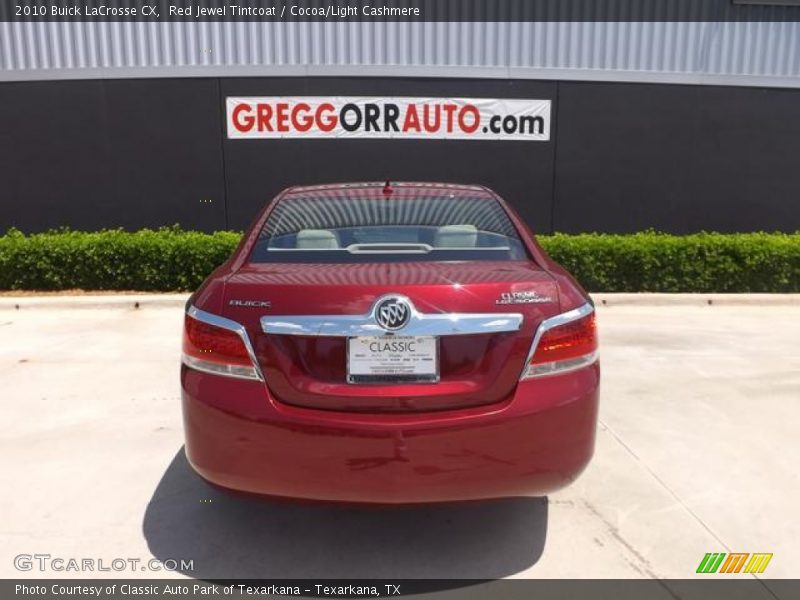 Red Jewel Tintcoat / Cocoa/Light Cashmere 2010 Buick LaCrosse CX