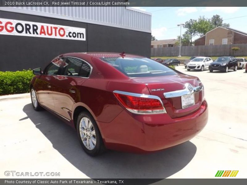 Red Jewel Tintcoat / Cocoa/Light Cashmere 2010 Buick LaCrosse CX