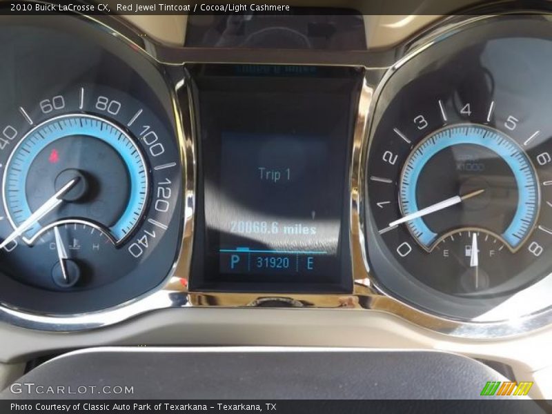 Red Jewel Tintcoat / Cocoa/Light Cashmere 2010 Buick LaCrosse CX