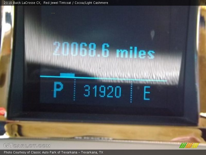 Red Jewel Tintcoat / Cocoa/Light Cashmere 2010 Buick LaCrosse CX
