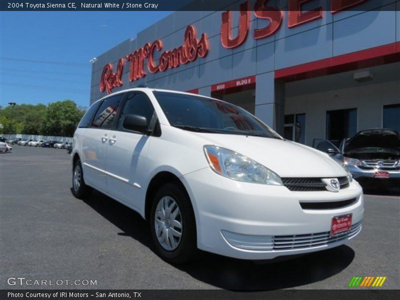 Natural White / Stone Gray 2004 Toyota Sienna CE