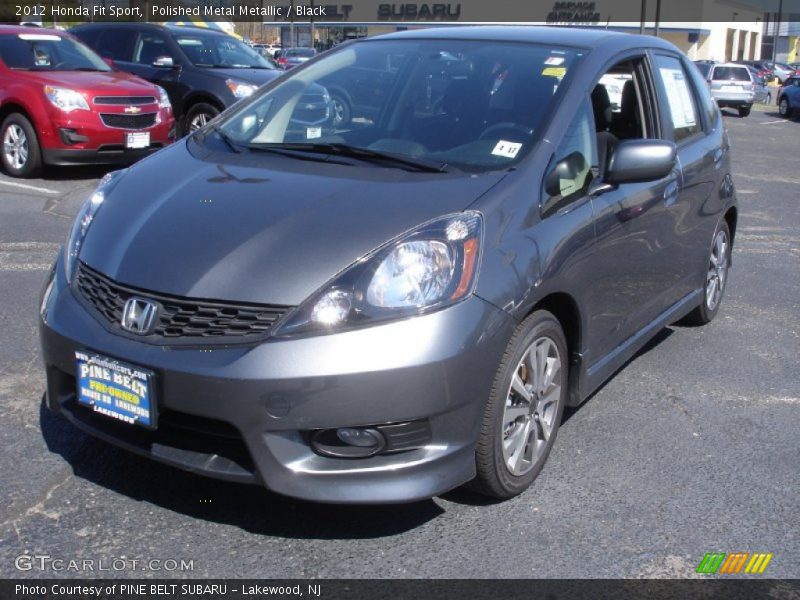 Polished Metal Metallic / Black 2012 Honda Fit Sport