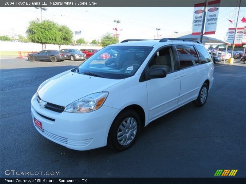 Natural White / Stone Gray 2004 Toyota Sienna CE