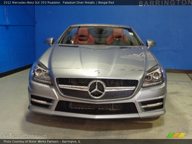 Paladium Silver Metallic / Bengal Red 2012 Mercedes-Benz SLK 350 Roadster