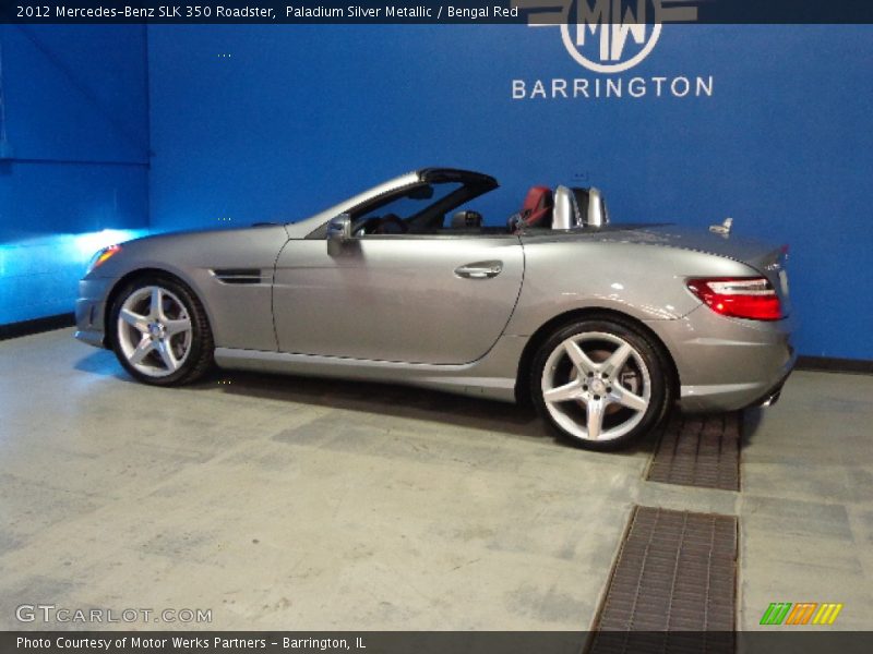 Paladium Silver Metallic / Bengal Red 2012 Mercedes-Benz SLK 350 Roadster