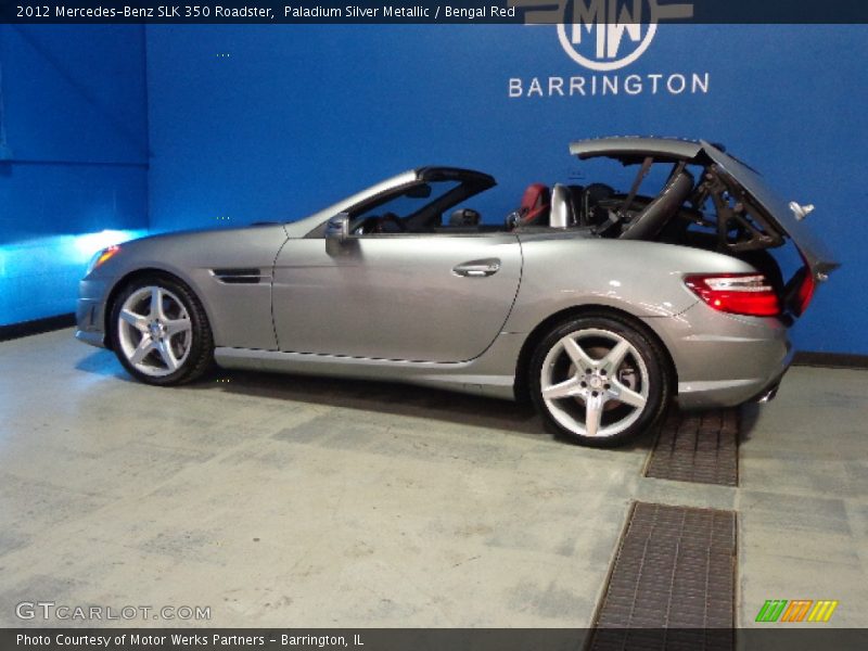 Paladium Silver Metallic / Bengal Red 2012 Mercedes-Benz SLK 350 Roadster