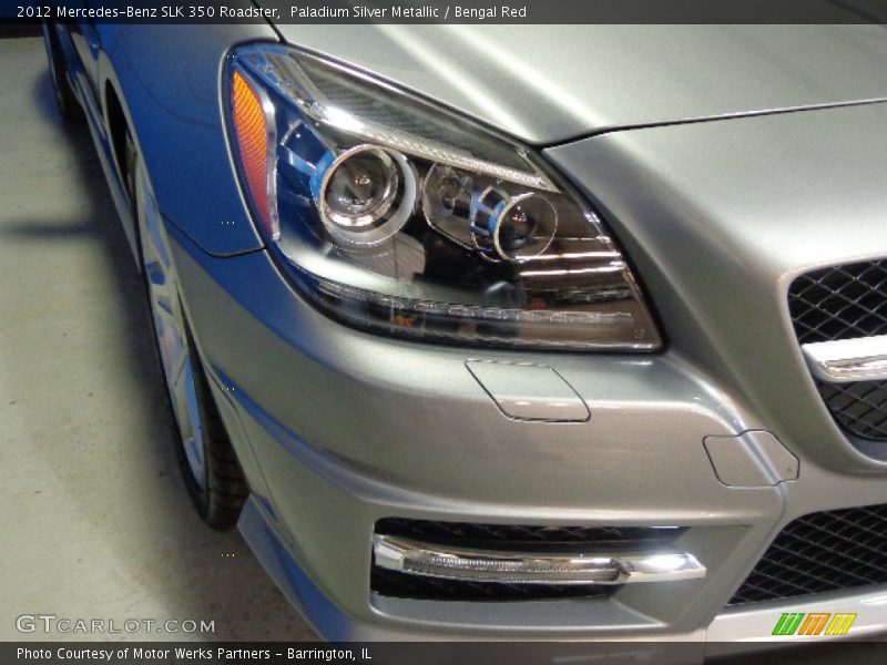 Paladium Silver Metallic / Bengal Red 2012 Mercedes-Benz SLK 350 Roadster