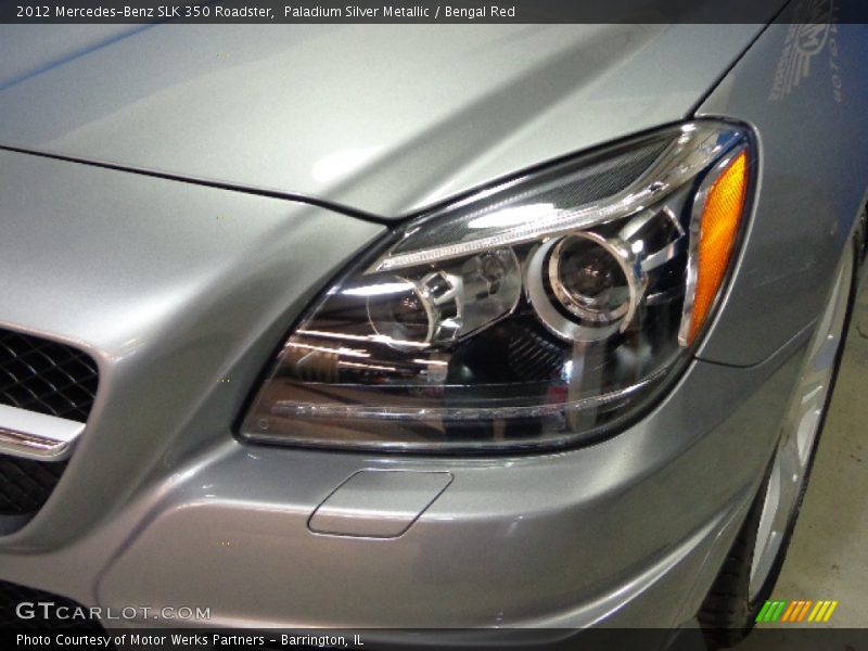 Paladium Silver Metallic / Bengal Red 2012 Mercedes-Benz SLK 350 Roadster