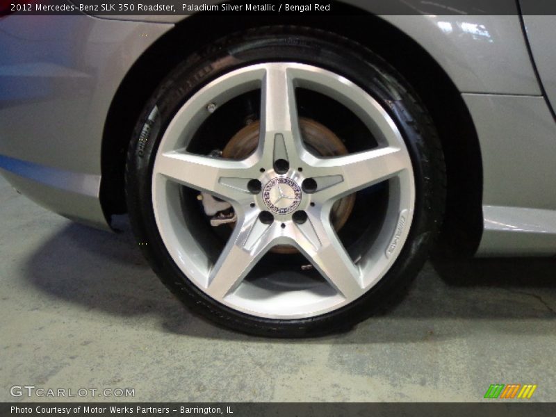 Paladium Silver Metallic / Bengal Red 2012 Mercedes-Benz SLK 350 Roadster