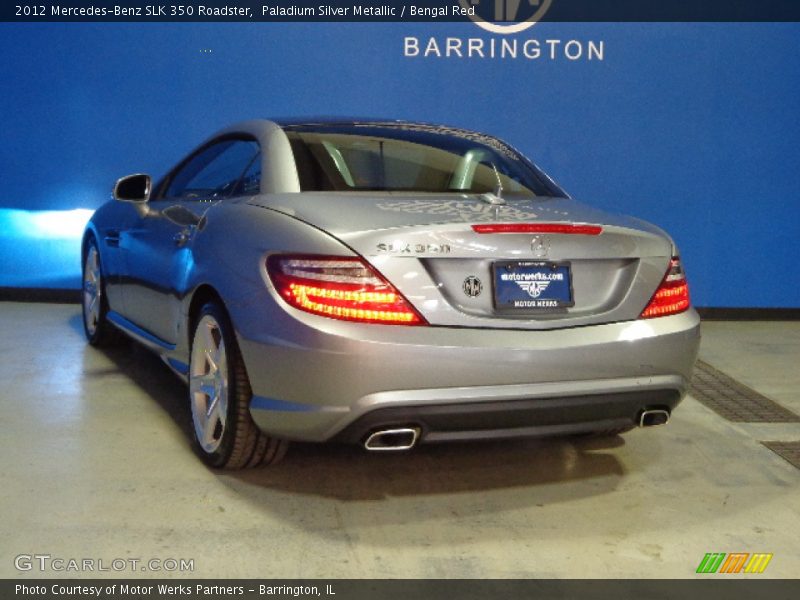 Paladium Silver Metallic / Bengal Red 2012 Mercedes-Benz SLK 350 Roadster