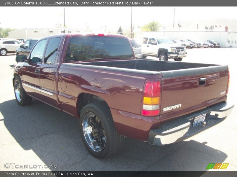 Dark Toreador Red Metallic / Dark Pewter 2003 GMC Sierra 1500 SLE Extended Cab