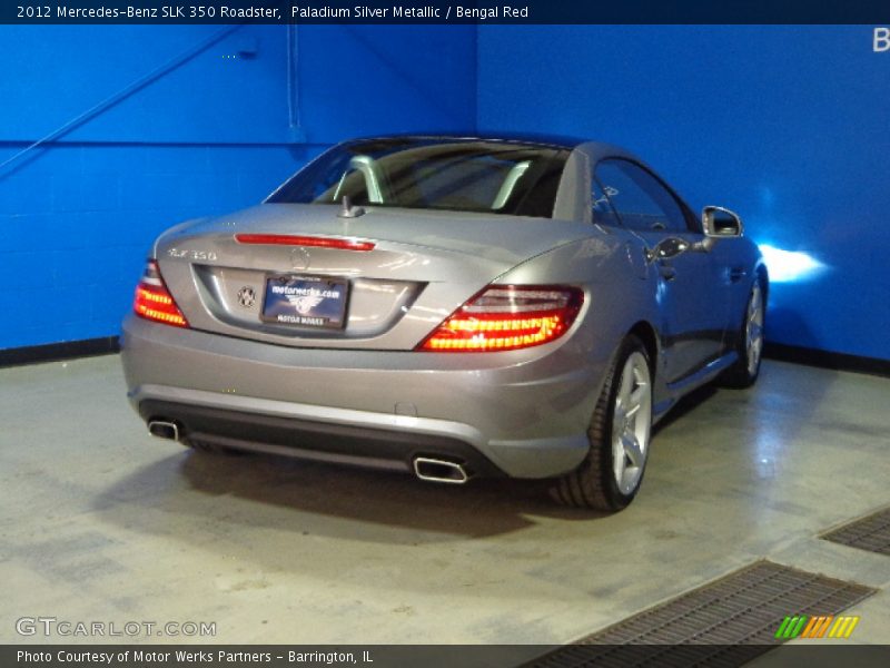 Paladium Silver Metallic / Bengal Red 2012 Mercedes-Benz SLK 350 Roadster