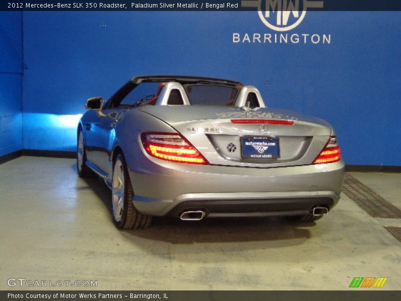 Paladium Silver Metallic / Bengal Red 2012 Mercedes-Benz SLK 350 Roadster