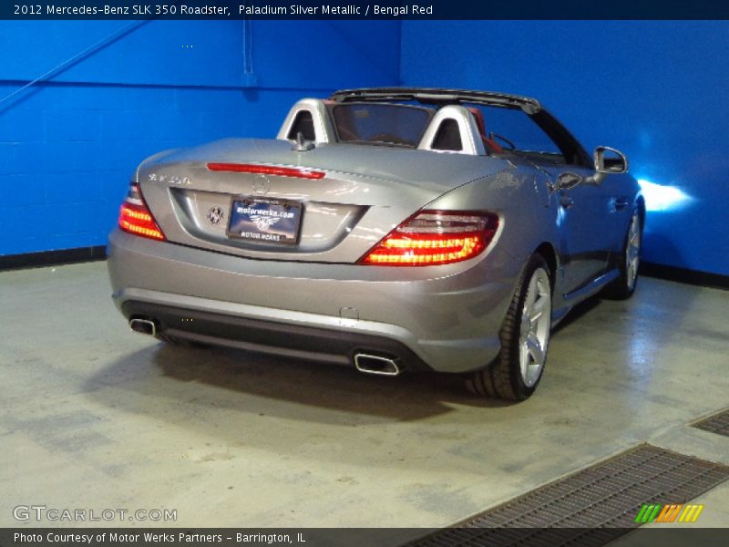 Paladium Silver Metallic / Bengal Red 2012 Mercedes-Benz SLK 350 Roadster