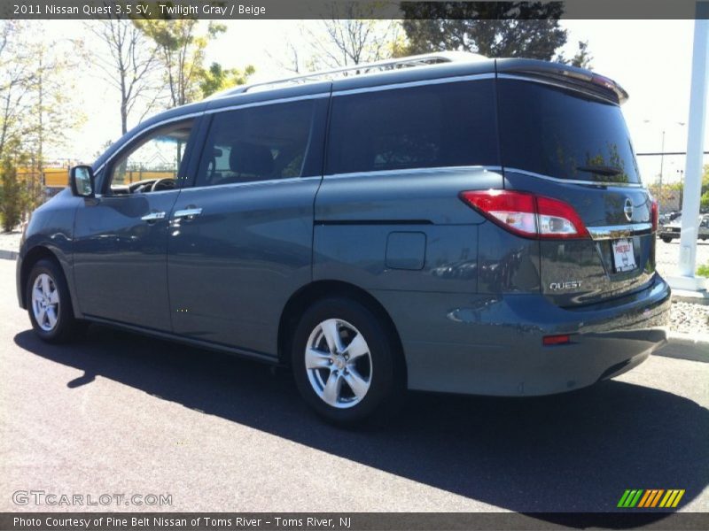 Twilight Gray / Beige 2011 Nissan Quest 3.5 SV