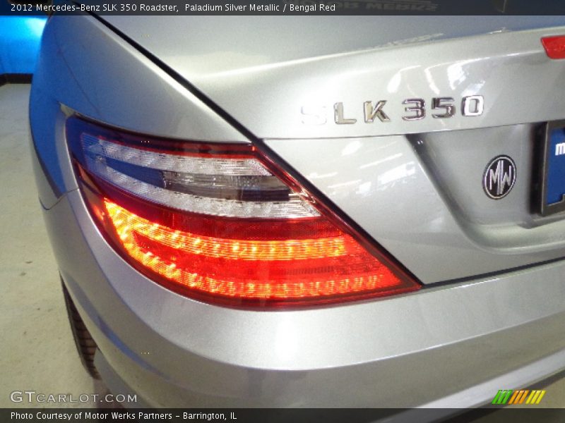 Paladium Silver Metallic / Bengal Red 2012 Mercedes-Benz SLK 350 Roadster