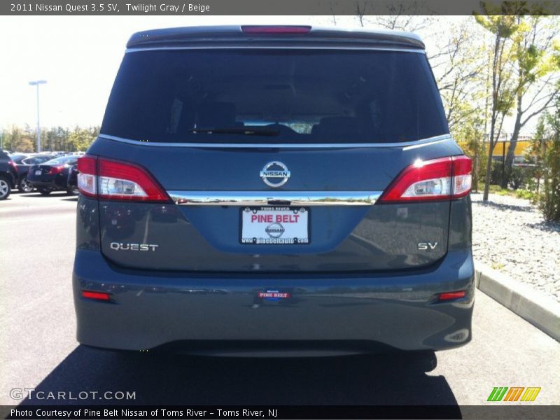 Twilight Gray / Beige 2011 Nissan Quest 3.5 SV