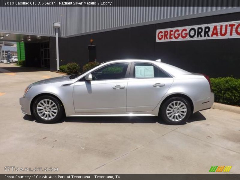 Radiant Silver Metallic / Ebony 2010 Cadillac CTS 3.6 Sedan