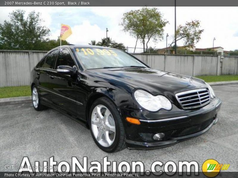 Black / Black 2007 Mercedes-Benz C 230 Sport