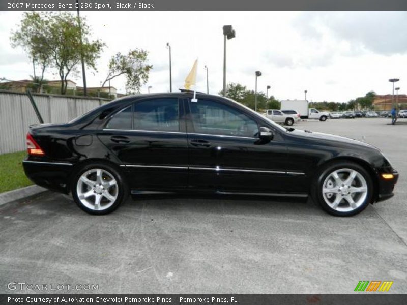 Black / Black 2007 Mercedes-Benz C 230 Sport