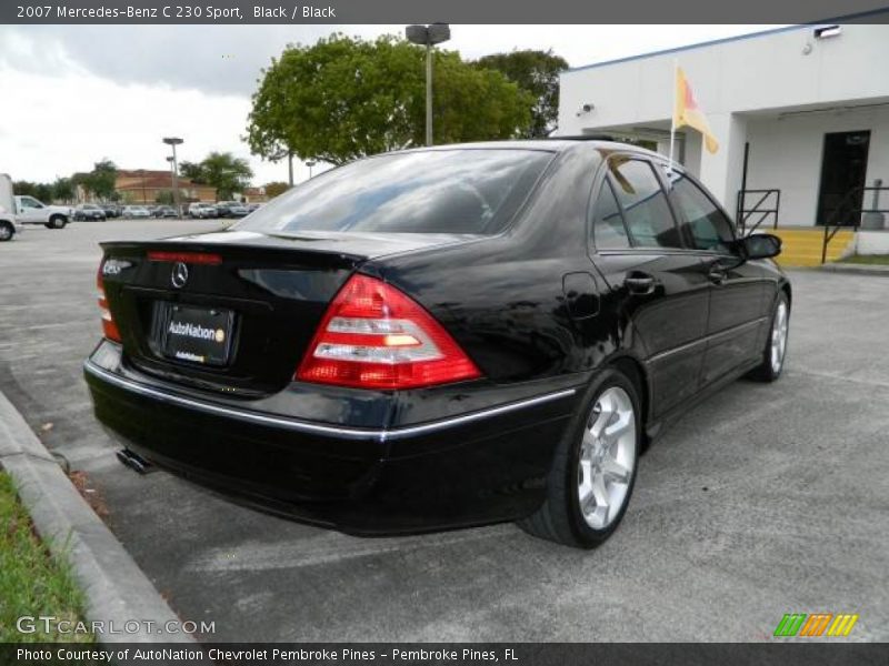 Black / Black 2007 Mercedes-Benz C 230 Sport