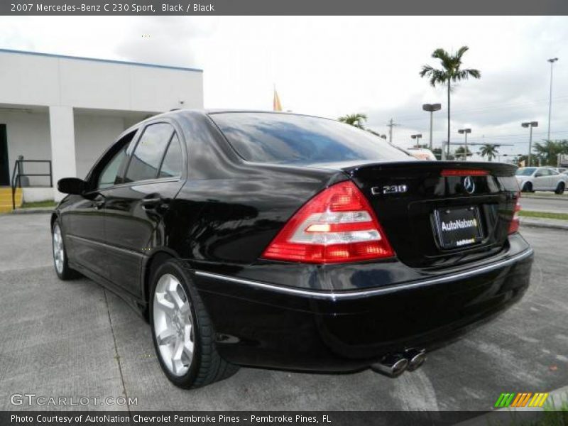 Black / Black 2007 Mercedes-Benz C 230 Sport